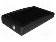 RFID reader; 5V; USB; antenna,buzzer; 92x146x29mm; black; 125kHz 