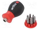 Kit: screwdriver; 6pcs; Torx®; with bit magazine,with magnet WIHA