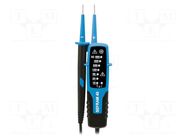 Tester: electrical; LEDs; 100÷690VAC; 50/60Hz; 2mm; IP54; 0Ω÷500kΩ SEFRAM