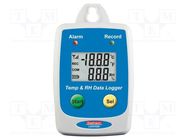 Data logger; temperature,humidity; IP65; Display: LCD; ±0.6°C SEFRAM