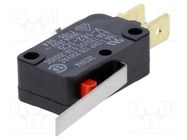 Microswitch SNAP ACTION; 16A/250VAC; 0.3A/250VDC; with lever OMRON Electronic Components