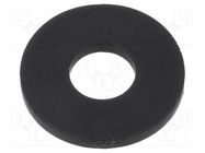 Washer; round; M3; D=8mm; h=800um; black ESSENTRA