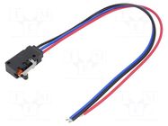 Microswitch SNAP ACTION; 0.1A/125VAC; with lever (with roller) OMRON Electronic Components