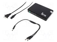 Power supply: router UPS; 30W; 5V,9V,12V; 160x105x28mm; 8800mAh IPS