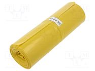 Trash bags; polyetylene LD; yellow; 240l; 10pcs. PLAST