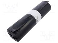 Trash bags; polyetylene LD; black; 360l; 10pcs. PLAST