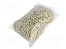 Rubber bands; Width: 1.5mm; Thick: 1.5mm; rubber; white; Ø: 50mm; 1kg PLAST
