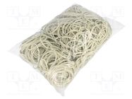 Rubber bands; Width: 3mm; Thick: 1.5mm; rubber; white; Ø: 50mm; 1kg PLAST