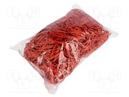 Rubber bands; Width: 3mm; Thick: 1.5mm; rubber; red; Ø: 50mm; 1kg PLAST