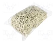 Rubber bands; Width: 1.5mm; Thick: 1.5mm; rubber; white; Ø: 70mm; 1kg PLAST
