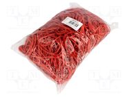 Rubber bands; Width: 3mm; Thick: 1.5mm; rubber; red; Ø: 70mm; 1kg PLAST