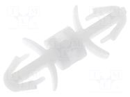 PCB distance; polyamide; L: 5mm; latch/latch; natural; UL94V-2 FIX&FASTEN