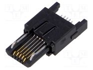 Connector: USB B micro; plug; ZX; on PCBs; SMT; PIN: 5; horizontal 