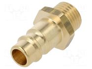 Quick connection coupling; 0÷35bar; brass; 33mm; 1000l/min PNEUMAT