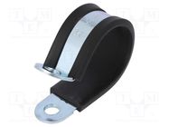 Fixing clamp; ØBundle : 35mm; W: 20mm; steel; Cover material: EPDM MPC INDUSTRIES