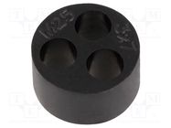 Insert for gland; 7mm; M25; IP68; NBR rubber; Holes no: 3; HT-MFDE HELUKABEL