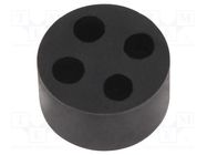 Insert for gland; 5mm; M25; IP68; NBR rubber; Holes no: 4; HT-MFDE HELUKABEL