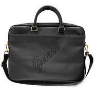 Guess Saffiano Script bag for a 16&quot; laptop - black, Guess