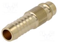Quick connection coupling; 0÷35bar; brass; L: 44mm; 1000l/min PNEUMAT