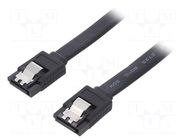 Cable: SATA; SATA plug,both sides; 0.5m; SATA III QOLTEC