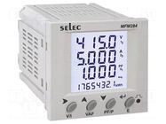 Meter: network parameters; on panel; digital,mounting; LCD SELEC