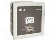 Meter: power factor controller; on panel; LCD; 4 digit; Imax: 6A SELEC