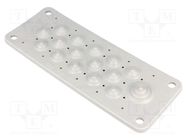 Multigate grommet; light grey; Holes no: 16; -40÷100°C; IP54 TRELLEBORG