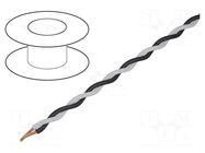 Wire: assembly; 2x0.25mm2; stranded; Ext.dimensions: 2x1.4mm; 100m TASKER