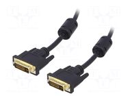 Cable; DVI-I (24+5) plug,both sides; only digital; 1.8m; black AKYGA