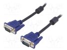 Cable; D-Sub 15pin HD plug,both sides; black; 5m AKYGA