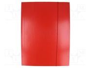 Folder; with rubber; A4; red ESSELTE