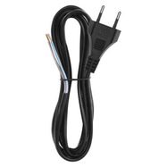 Power Cord PVC 2× 0,75mm2, 2m, black, EMOS