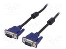Cable; D-Sub 15pin HD plug,both sides; black; 1.8m AKYGA