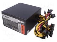 Power supply: computer; ATX; 600W; Application: Bitcoin Miner AKYGA