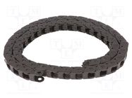 Cable chain; E2i.10; Bend.rad: 28mm; L: 1000mm; Int.height: 10.1mm IGUS