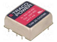 Converter: DC/DC; 20W; Uin: 9÷36VDC; Uout: 24VDC; Uout2: -24VDC TRACO POWER
