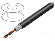 Wire: loudspeaker cable; 2x1.5mm2; stranded; OFC; black; double TASKER