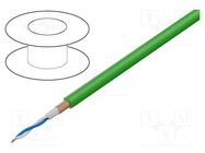 Wire: microphone cable; 2x0.22mm2; green; OFC; -15÷70°C; PVC TASKER