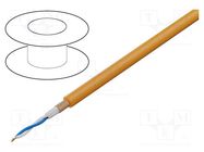Wire: microphone cable; 2x0.22mm2; orange; OFC; -15÷70°C; PVC TASKER