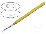 Wire: microphone cable; 2x0.22mm2; yellow; OFC; -15÷70°C; PVC TASKER