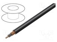 Wire: coaxial; RG59; solid; Cu; 0.26mm2; PVC FirestoP®; black; 2kVAC TASKER