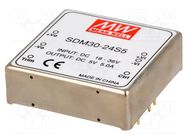 Converter: DC/DC; 25W; Uin: 18÷36VDC; Uout: 5VDC; Iout: 5A; 2"x2" MEAN WELL