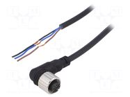Cable: for sensors/automation; M12; PIN: 3; angled; 5m; plug; CL AUTONICS