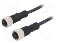 Cable: for sensors/automation; PIN: 8; M12-M12; 1m; plug; plug; 30V AMPHENOL LTW