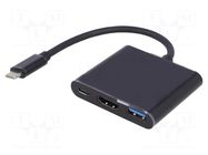 Adapter; USB 3.1; 0.2m; black; black; Standard: Power Delivery QOLTEC