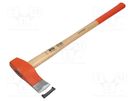 Axe; steel; 800mm; 3.3kg; wood (nut); Additional functions: hammer BAHCO