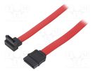 Cable: SATA; SATA L-Type angled plug,SATA L-Type plug; 0.5m QOLTEC