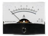 Ammeter; on panel; I DC: 0÷5A; Class: 2; Int.resist: 12mΩ; Ø37.5mm MONACOR