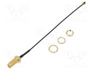 Cable; 100mm; IPEX female angled,RP-SMA female; angled,straight JC Antenna