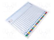 File dividers numbered; Marking: 1-20 ESSELTE